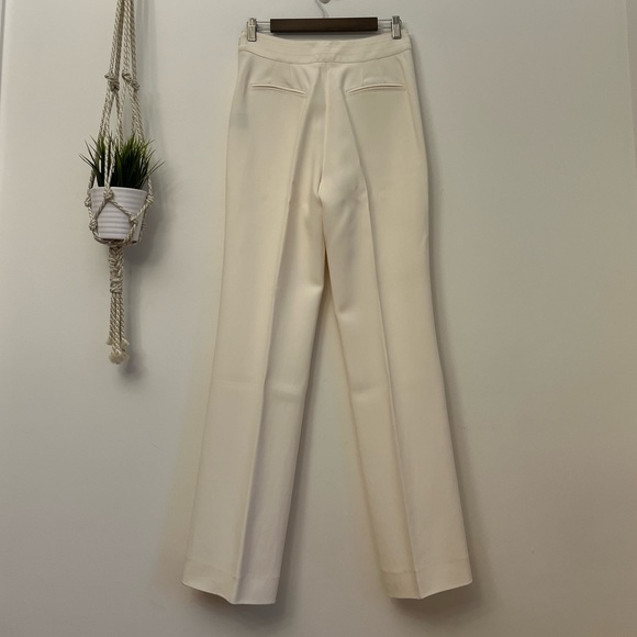 VICTOR ALFARO Straight Leg Cream Trousers, 4 - Picture 3 of 7